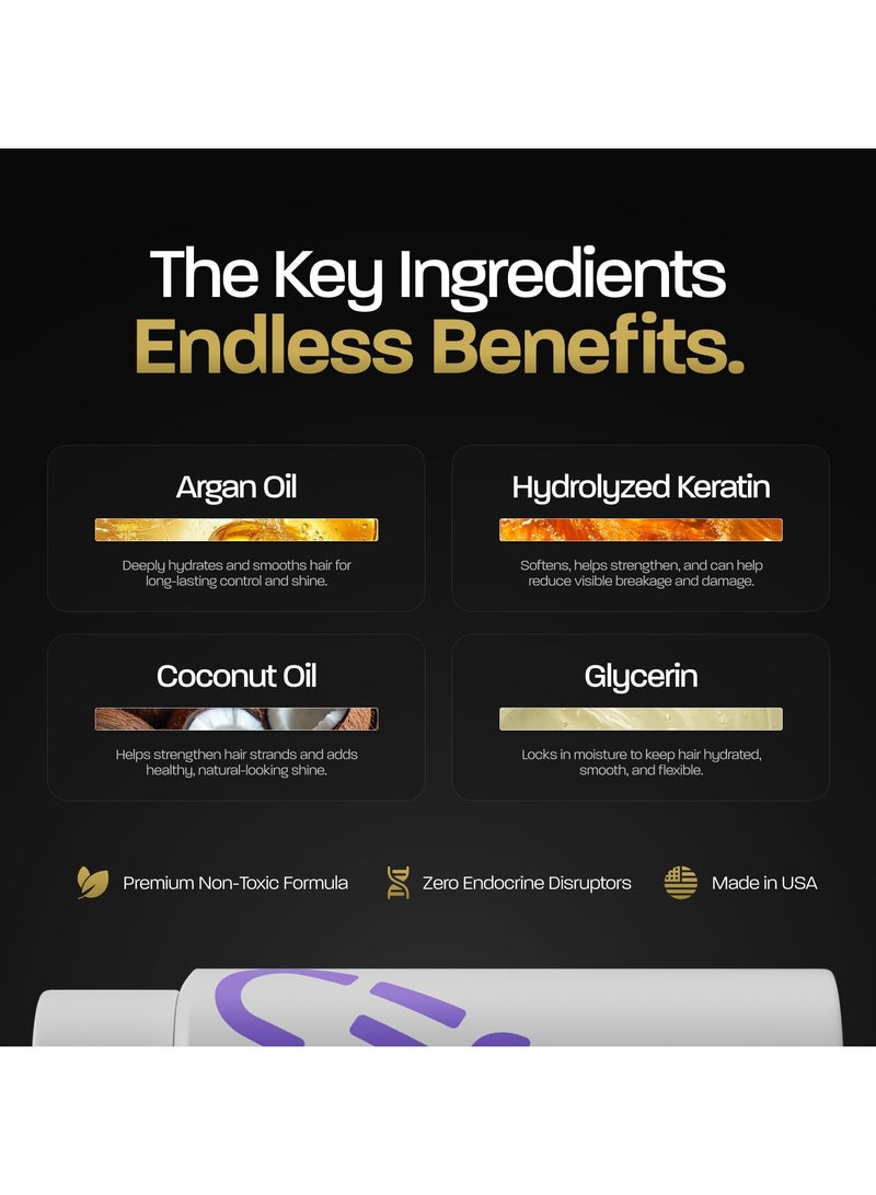 Based Shampoo & Conditioner Bundle with Peppermint Oil, & Coconut Oil, Cleansing Shampoo & Hydrating Conditioner for Men, No Sulfates, Parabens or Phthalates, 8.34 fl oz Bottle (Pack of 2) - Image 5